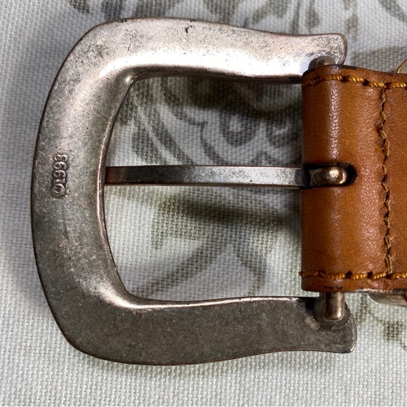 Fossil Brown Woven Belt with Silver Accents - Picture 6 of 16